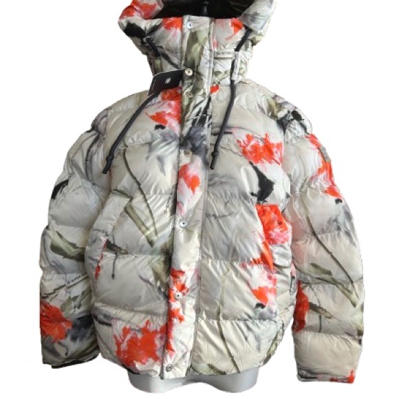 G-Star Raw Whistler Short Puffer Jacket Abstract Floral Recycled Puffer Coat M - Picture 5 of 8